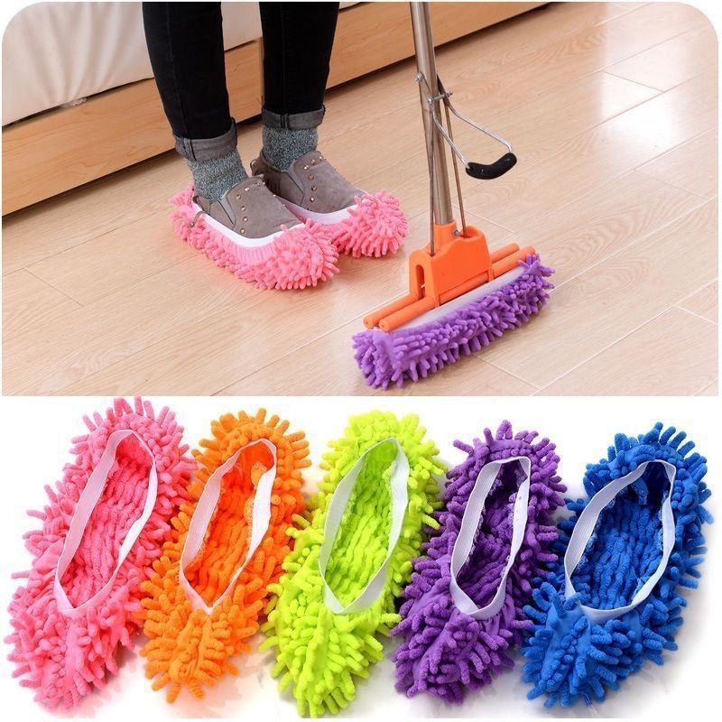 Hoe zit het met de schoenen van de dweilpantoffels?