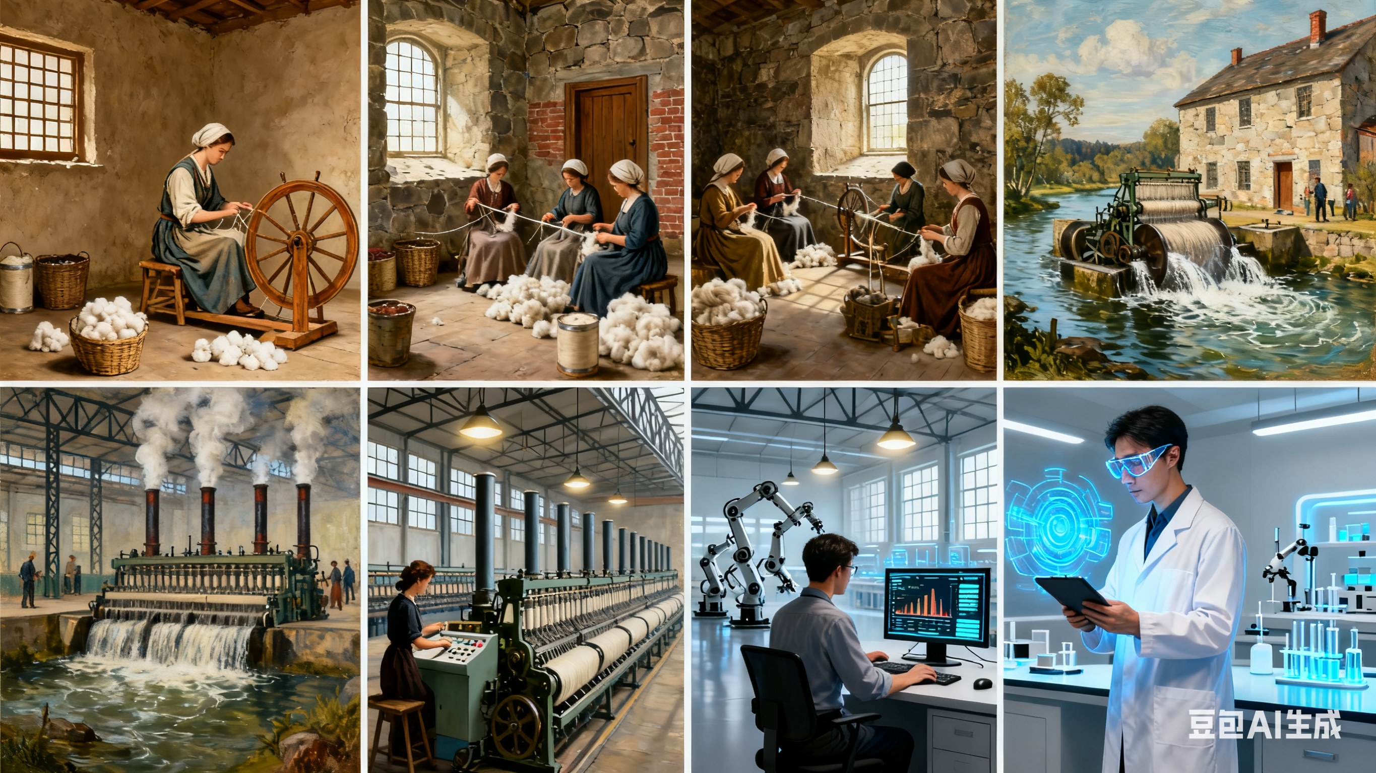 De evolutie van het spinnen: van vingertoppen tot slimme fabrieken