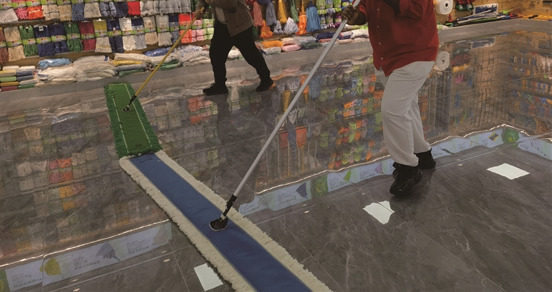 Dweil in NBA-formaat voor basketbalvelden