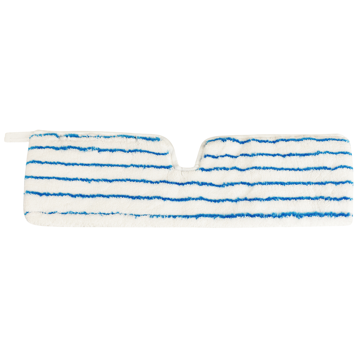 Blauw-wit gestreepte microvezel vlakmop navulling