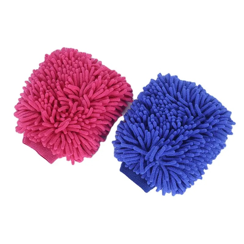 Chenille-handschoentype autosborstel