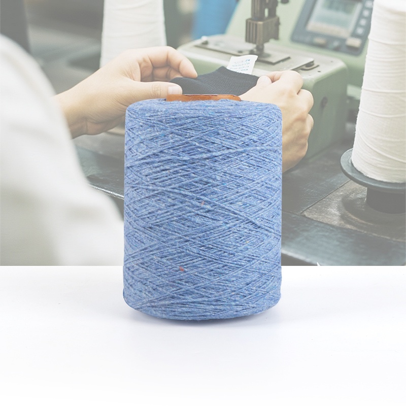 Gesponnen blauw recycle gemengd katoengaren