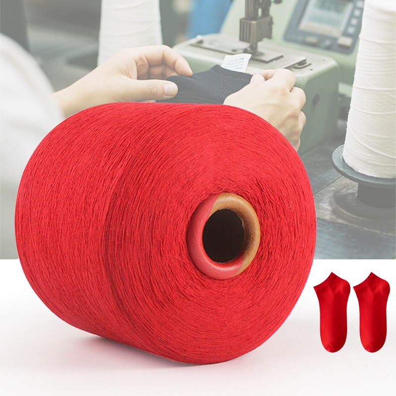 Gesponnen rood recycle gemengd katoengaren