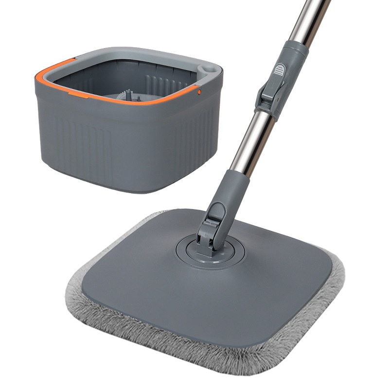 Square Spin Magic Mop met Wring Bucket