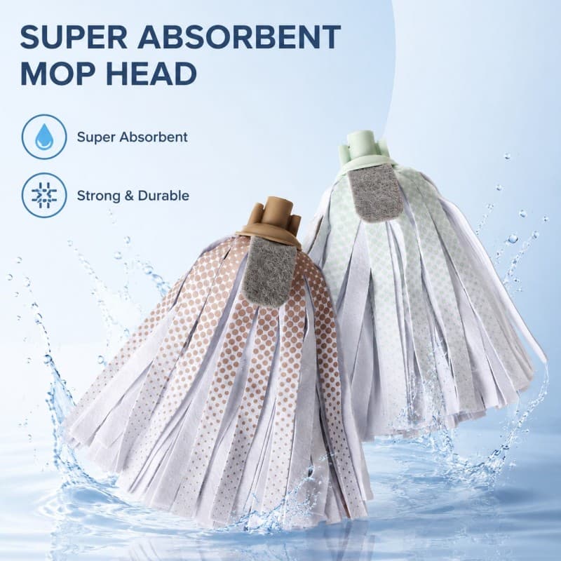 Superabsorberende non-woven dweilkop met schrobpad